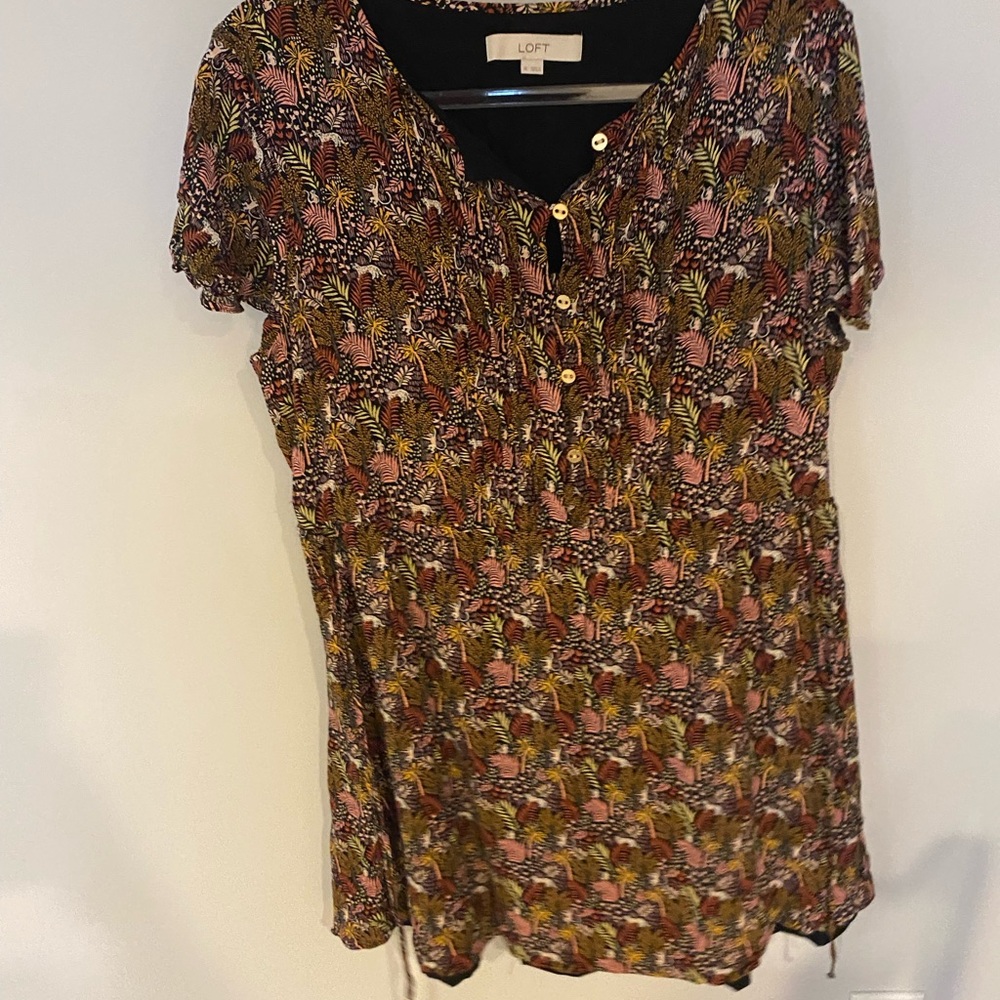LOFT Women's jungle  Print dress XL - Multicolor